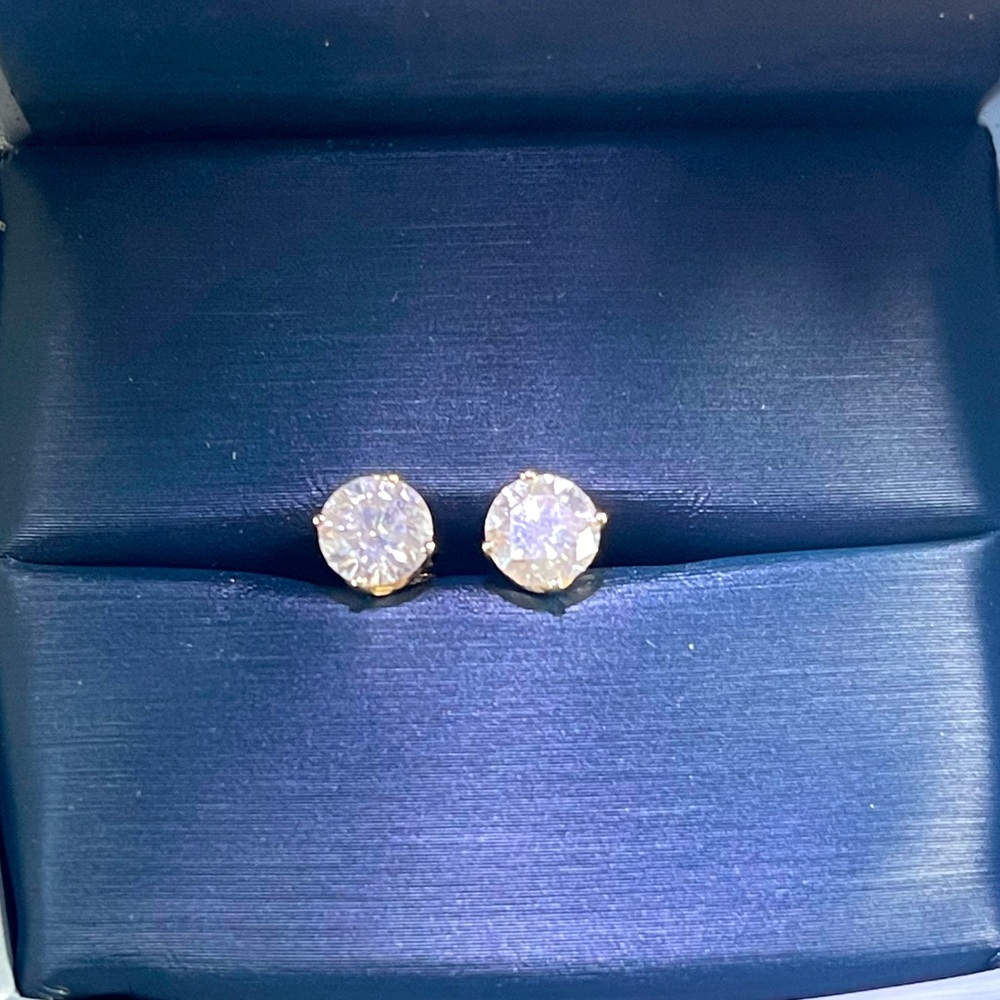 Diamond studs.